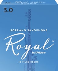 Rico Royal Soprano Saxophone Reeds #3 Box of 10 Reeds